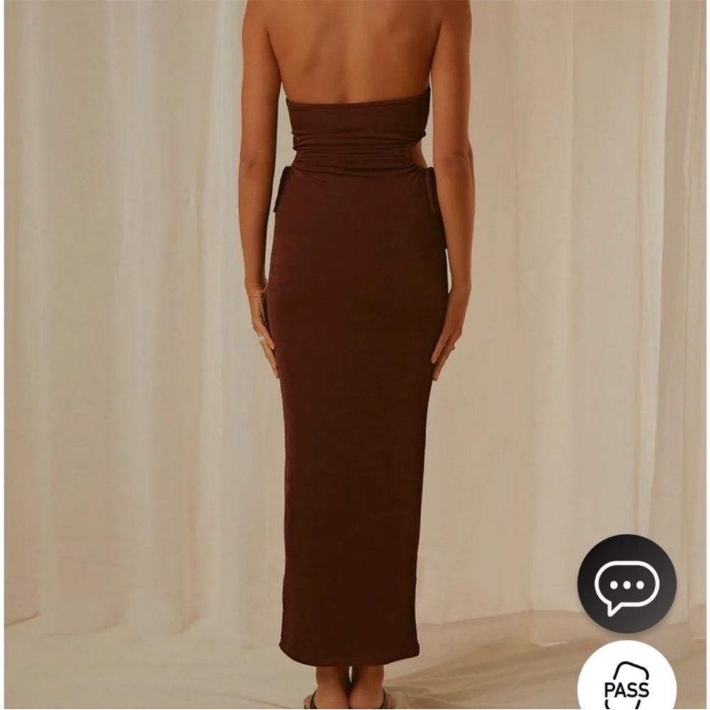 PEPPERMAYO Positano Nights Maxi Dress in Chocolate US 8 - Picture 6 of 10